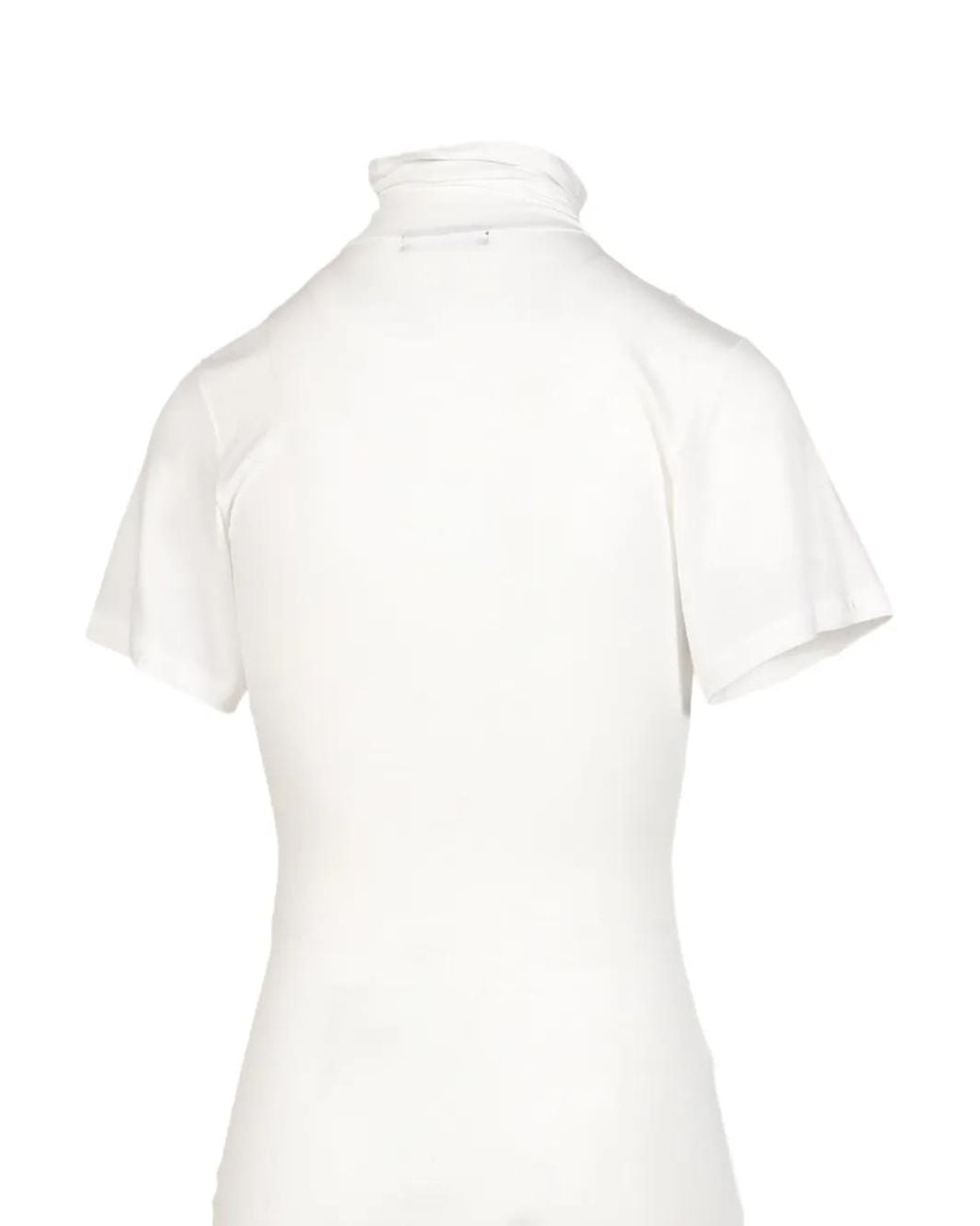604SERVICE White Primate Turtleneck Mini Dress