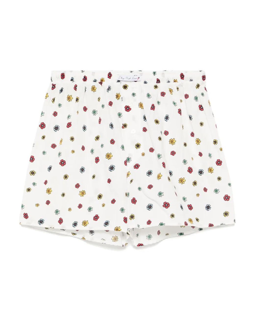 Sky High Farm White Graphic-Print Shorts for men