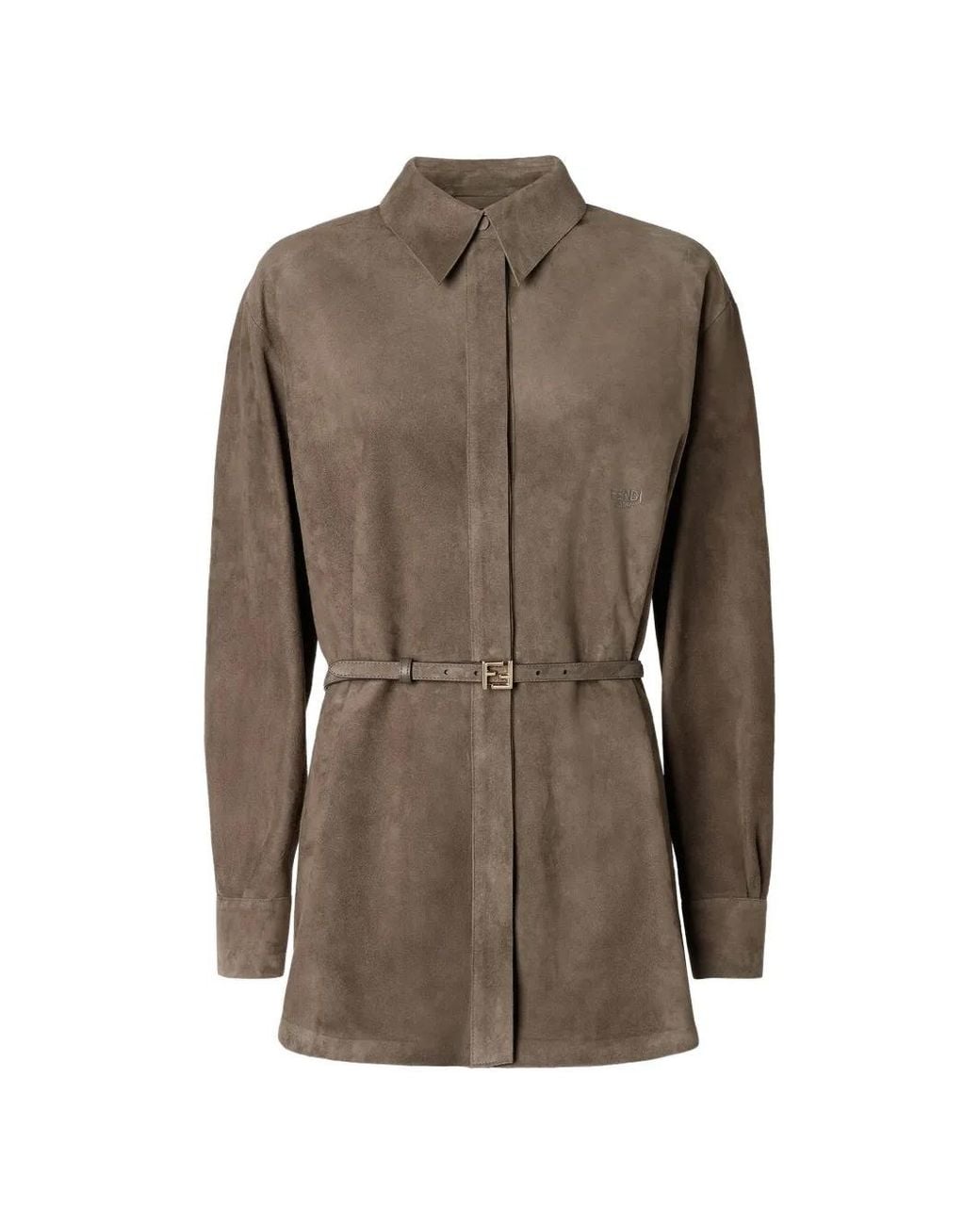 Fendi Suede Shirt in het Green