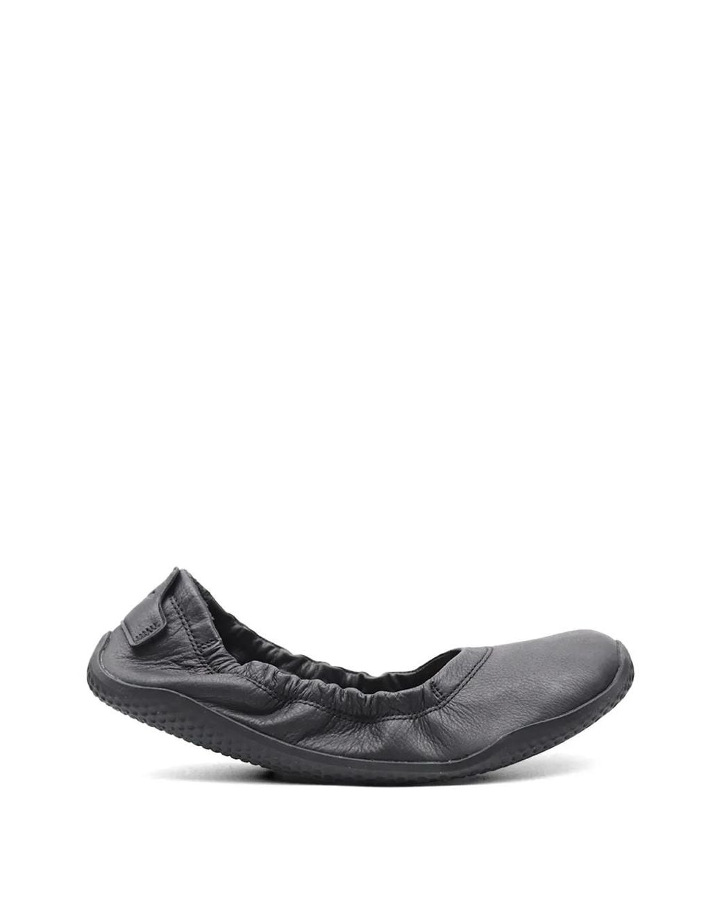 Vivobarefoot White Grained-Leather Ballet Flats