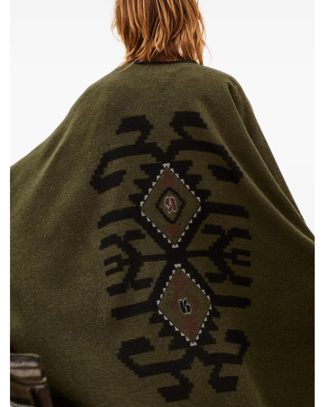 Ba&sh Black Pongo Intarsia Cape Jacket