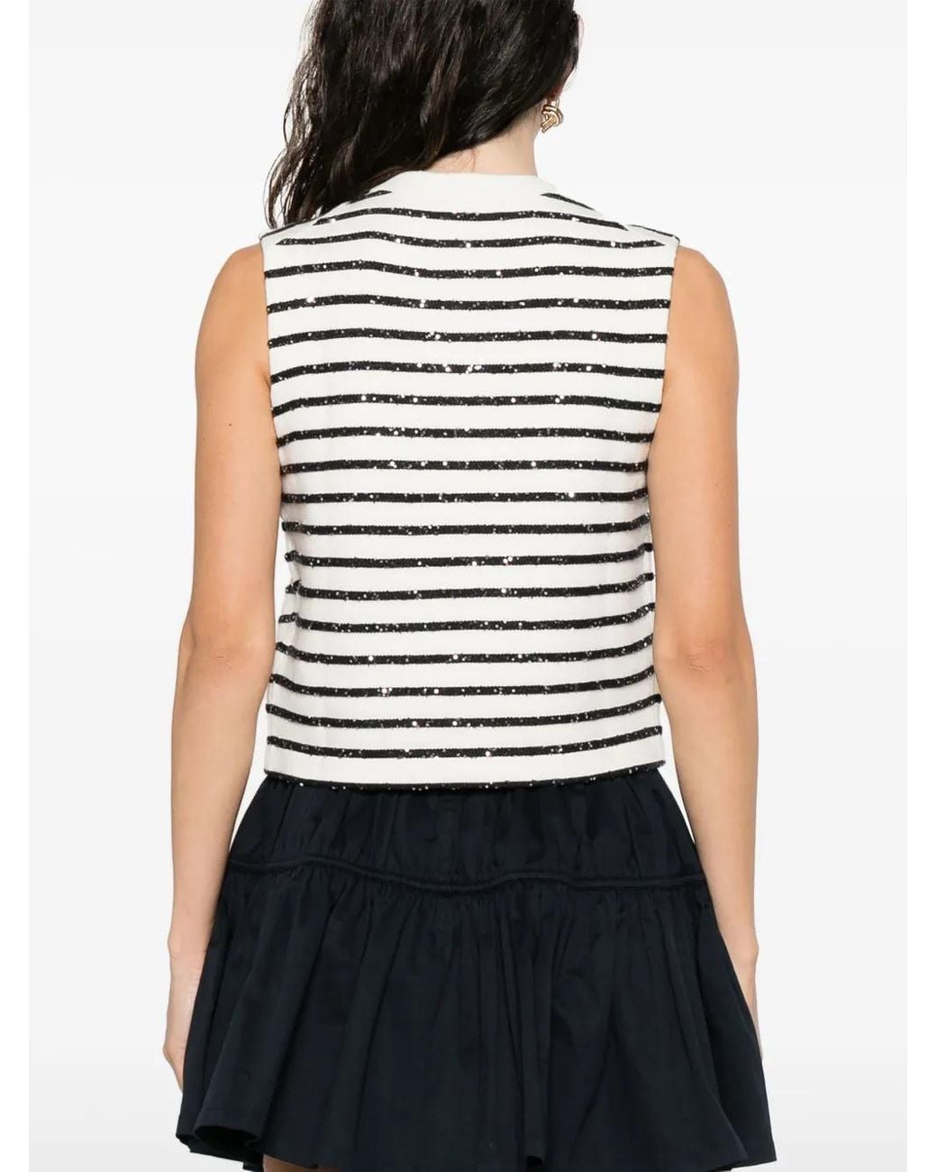 Chaleco A Rayas Maje de color White