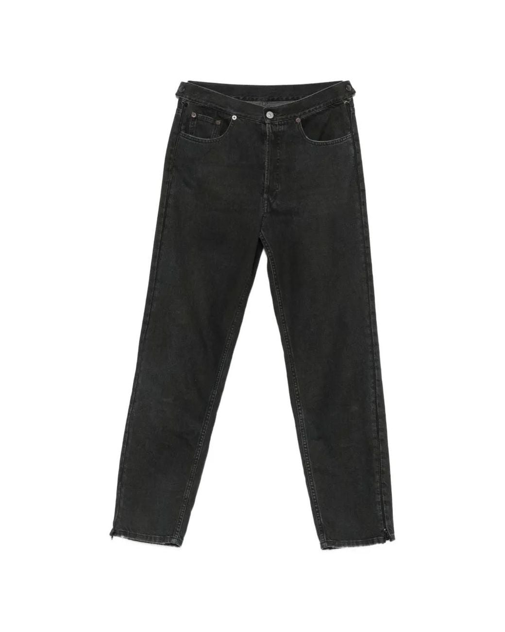 MM6 by Maison Margiela Black Side-Zip Straight-Leg Jeans