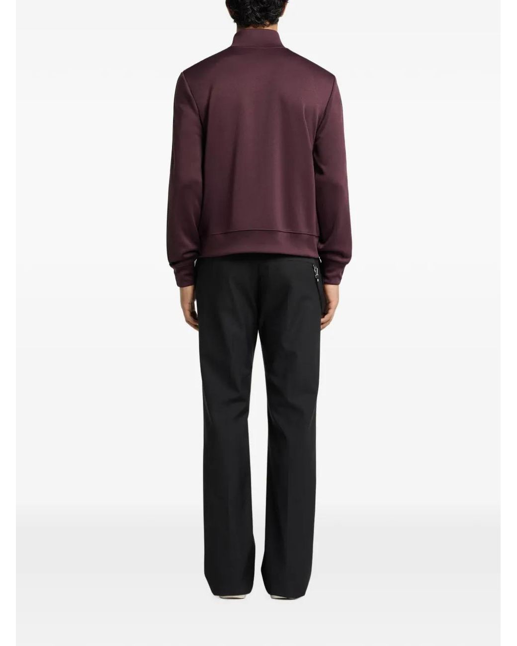 Courreges Purple Logo-Embroidered Side-Stripe Sweatshirt