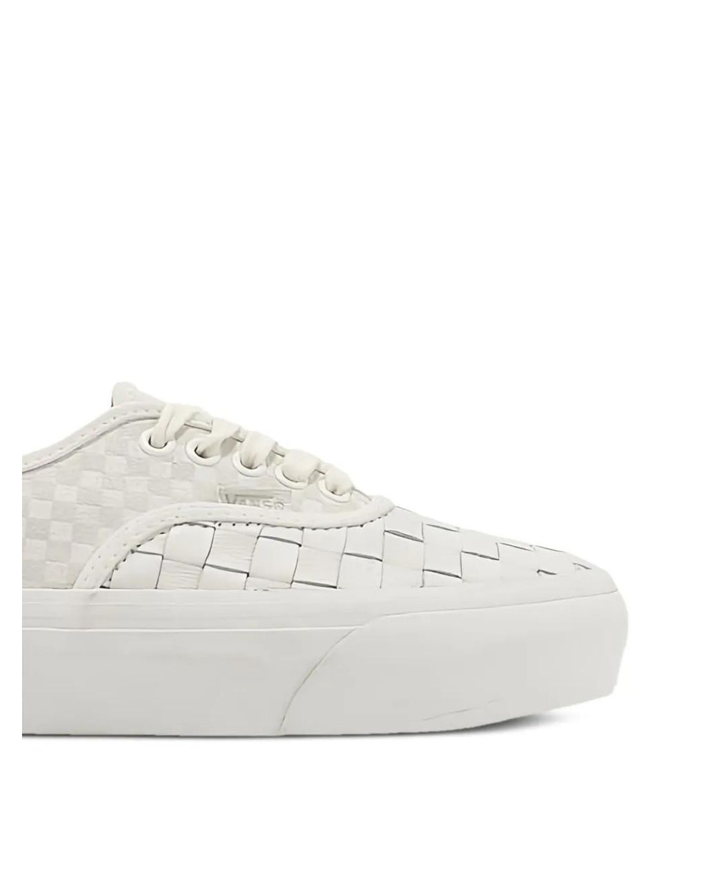 Vans White Authentic Platform 2.0 Woven" Sneakers for men