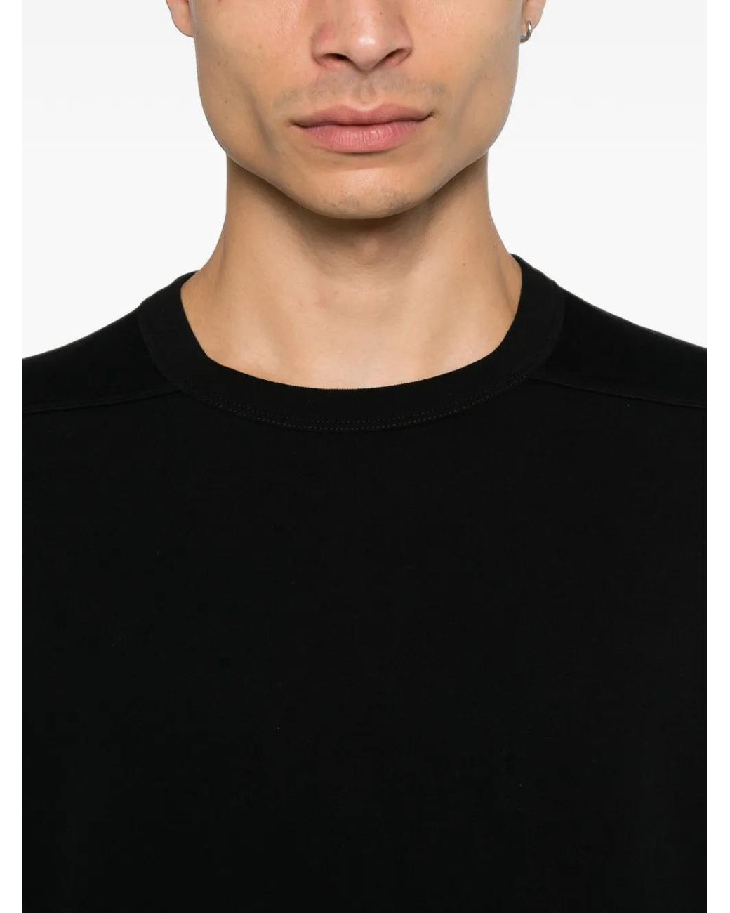 Rick Owens Black Pull Côtelé À Manches Longues for men