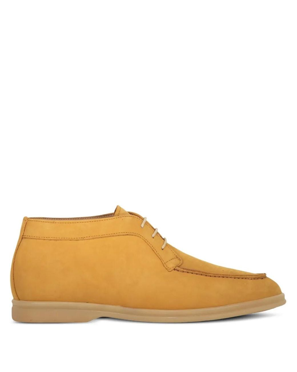Bruno Magli Orange Leather Lace-Up Derby Shoes for men