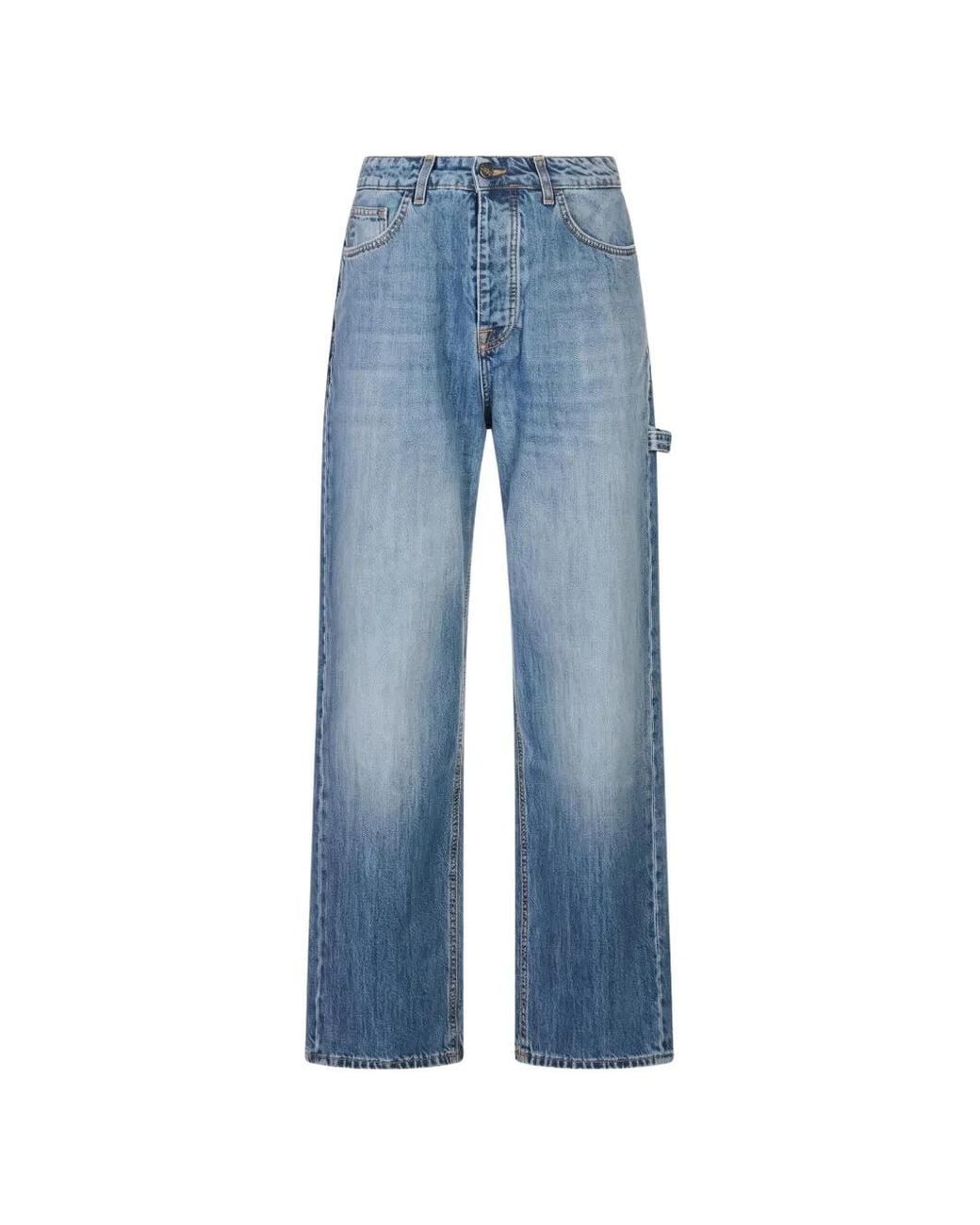Barrow Blue Logo-Embroidered Carpenter Jeans