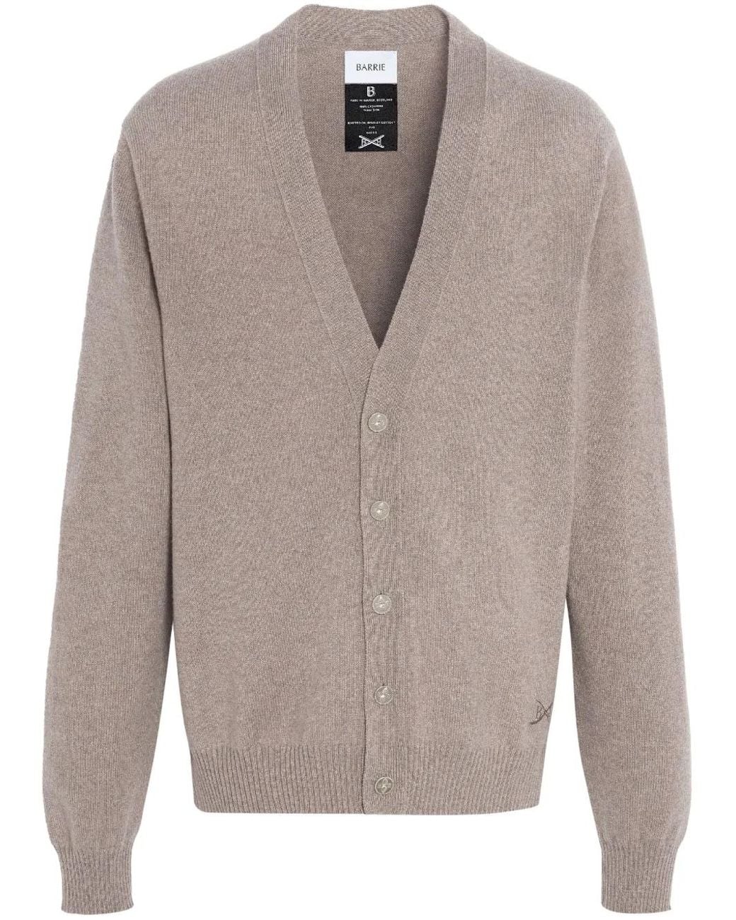 Barrie Gray Logo-Appliqué Cashmere Cardigan for men