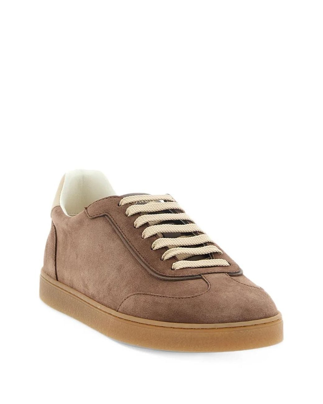 Brunello Cucinelli Brown Suede Sneakers for men