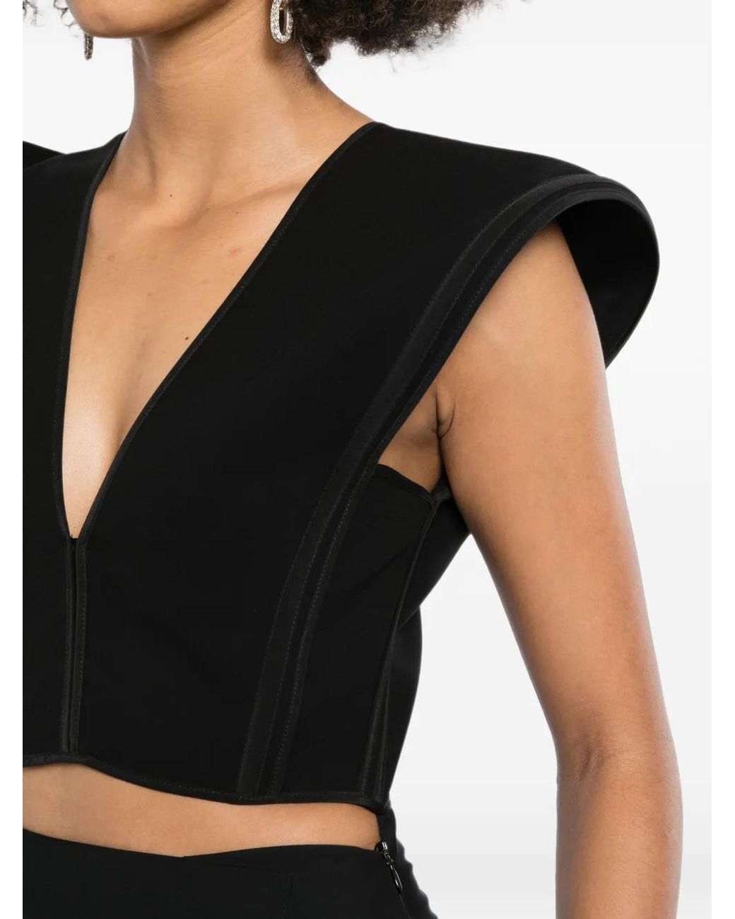 Maticevski Black Bonded Combat Top