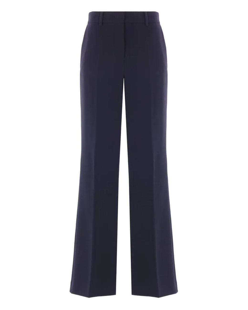 Alberto Biani Blue Central-Crease Flared Trousers