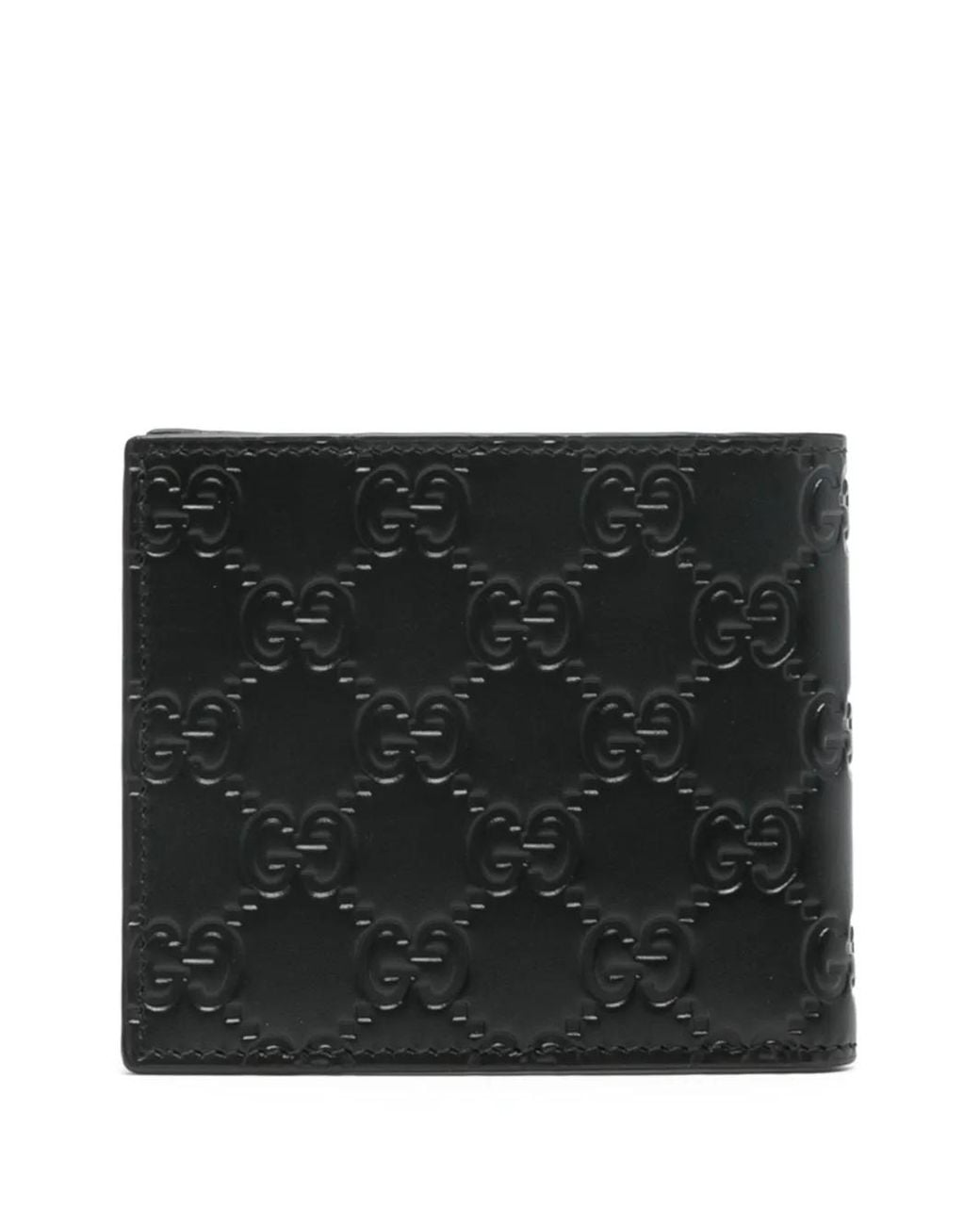 Gucci Black Dorian Monogram Leather Billfold for men