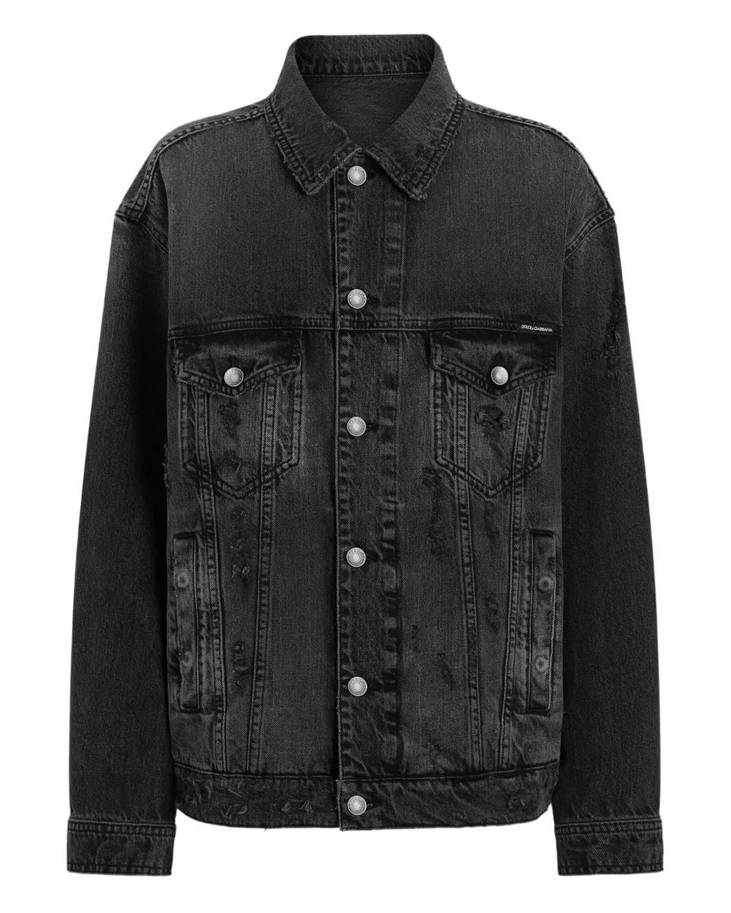 Dolce & Gabbana Black Buttoned Denim Jacket