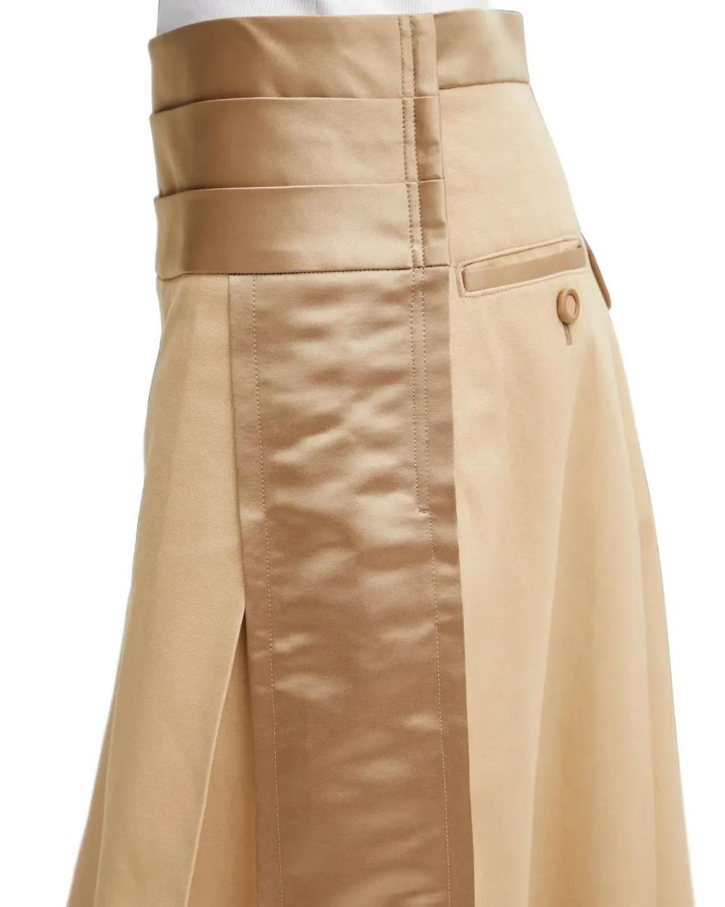 Undercover Natural Pleated Midi Skirt