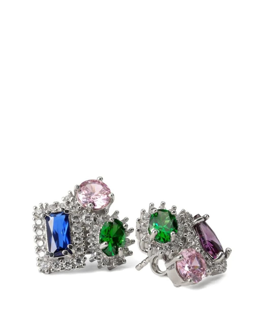 Maison Margiela Green Cluster Stud Earrings