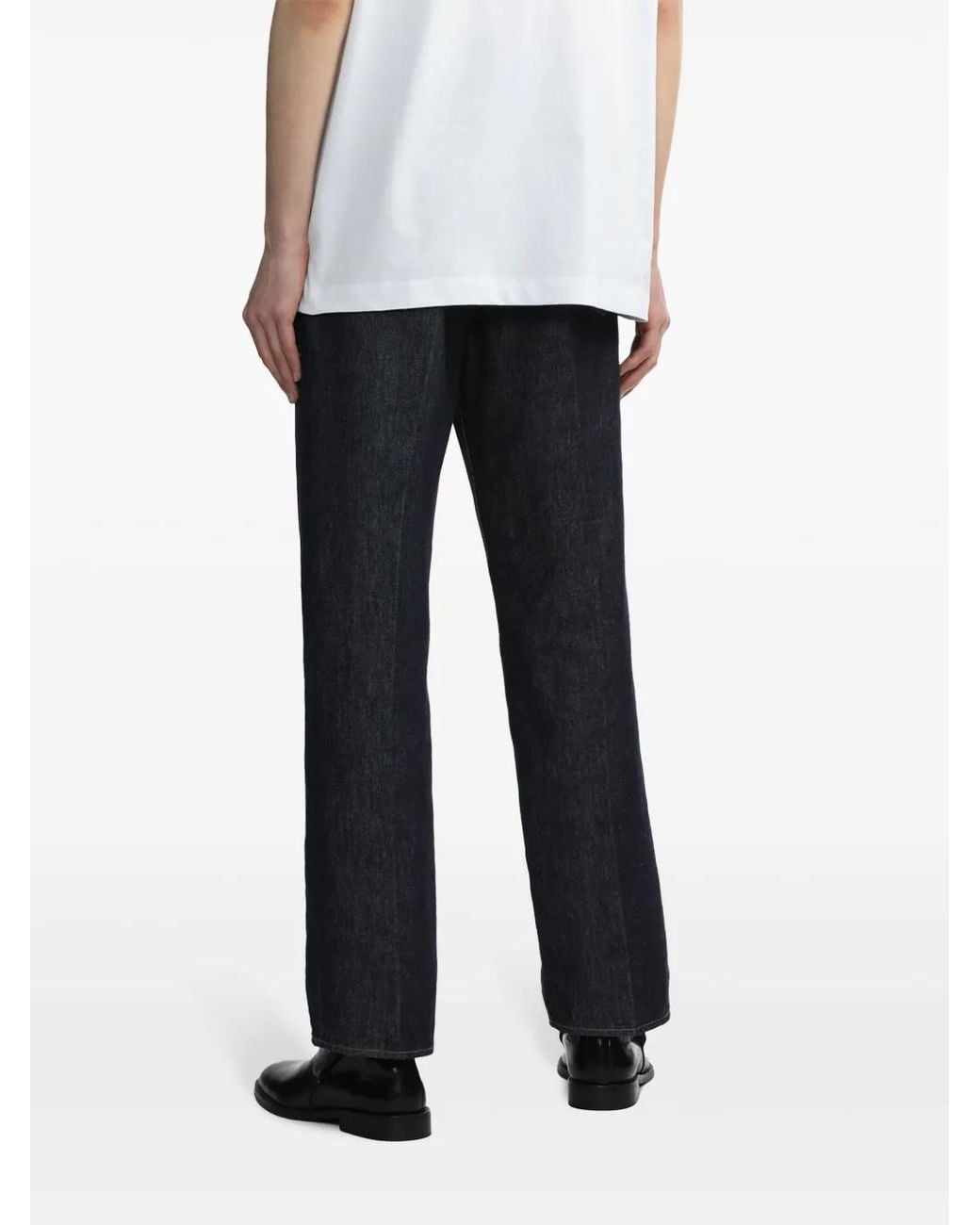 Auralee Blue Hard Twist Denim 5-Pocket Jeans for men
