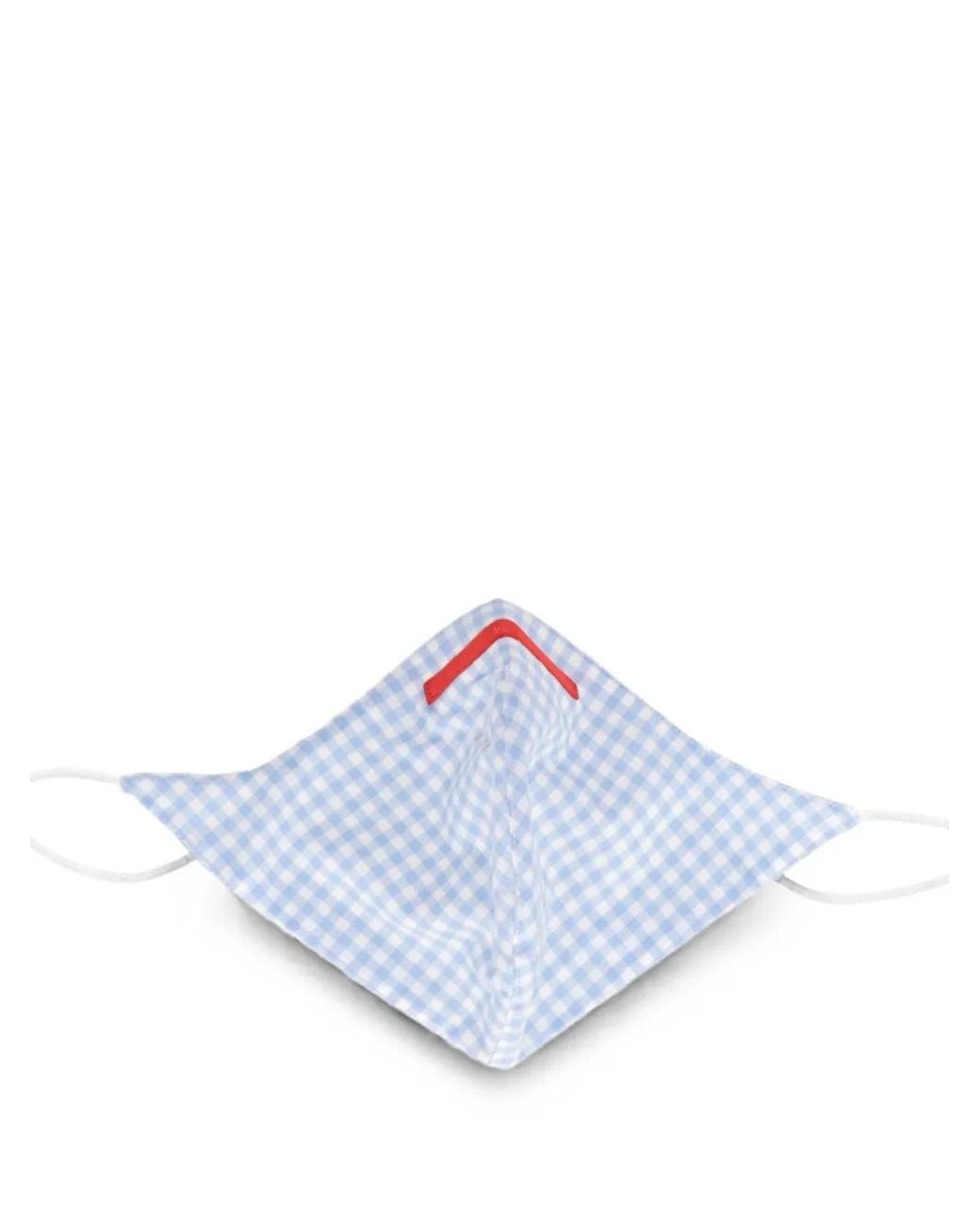 Isaia Blue Gingham-Print Face Mask for men