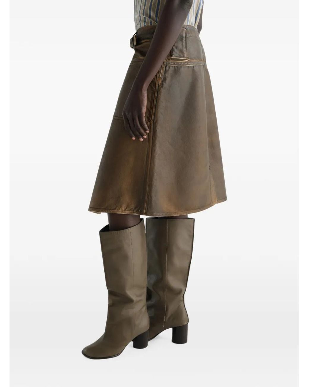 Lemaire Brown Workwear Skirt