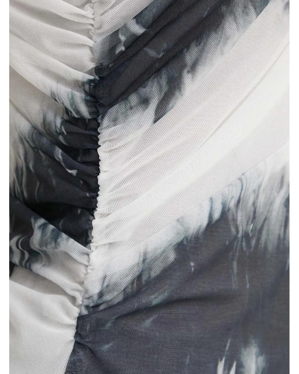 Bruuns Bazaar Gray Phloxbbaditis One-Shoulder Printed Blouse