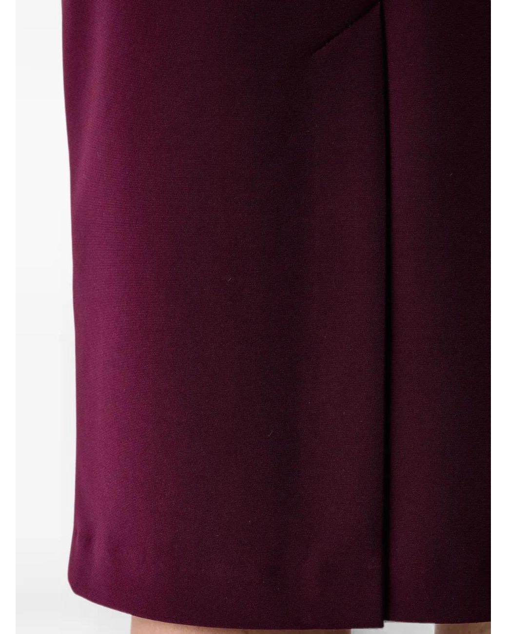 Joseph Ribkoff Purple Back-Slit Midi Skirt