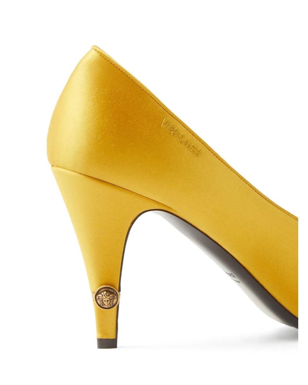 Versace Yellow Escarpins Gianni 90 Mm En Satin