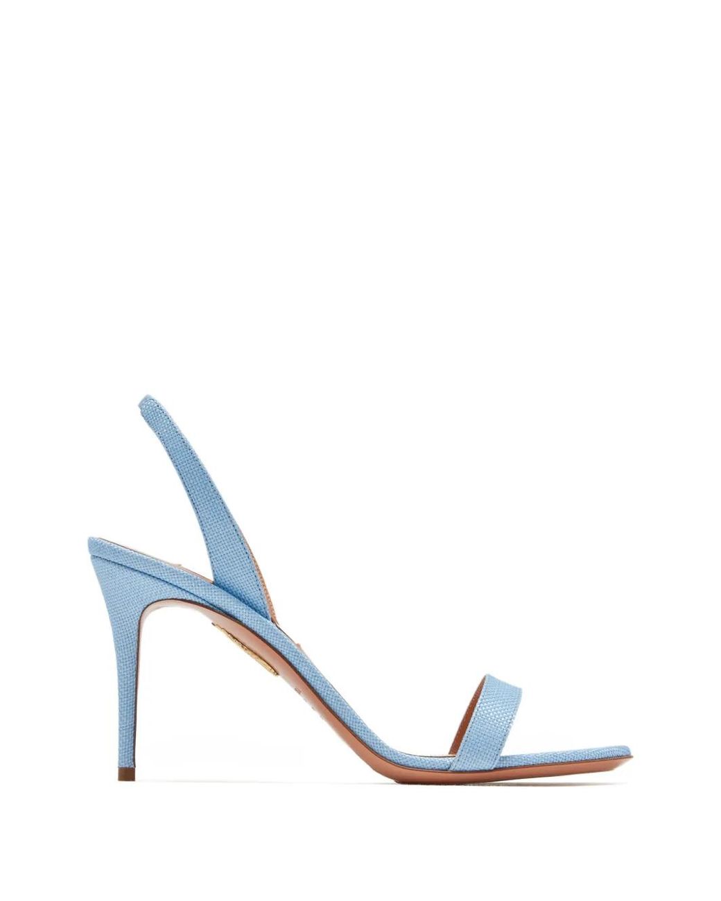 Aquazzura Blue So Nude Slingback Sandals