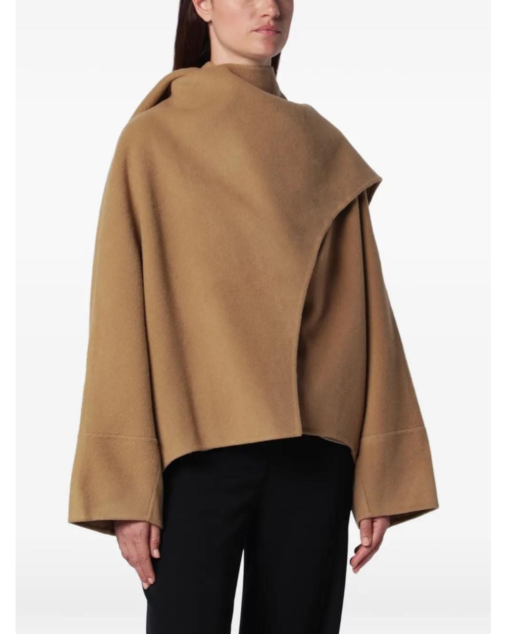 Source Unknown Natural Nuage Scarf-Detail Cape