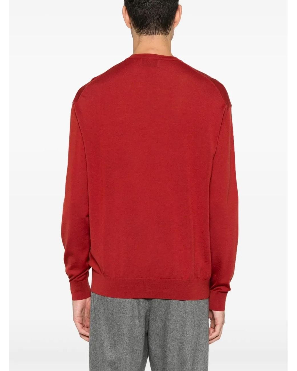 D4.0 Klassischer Pullover in Red für Herren