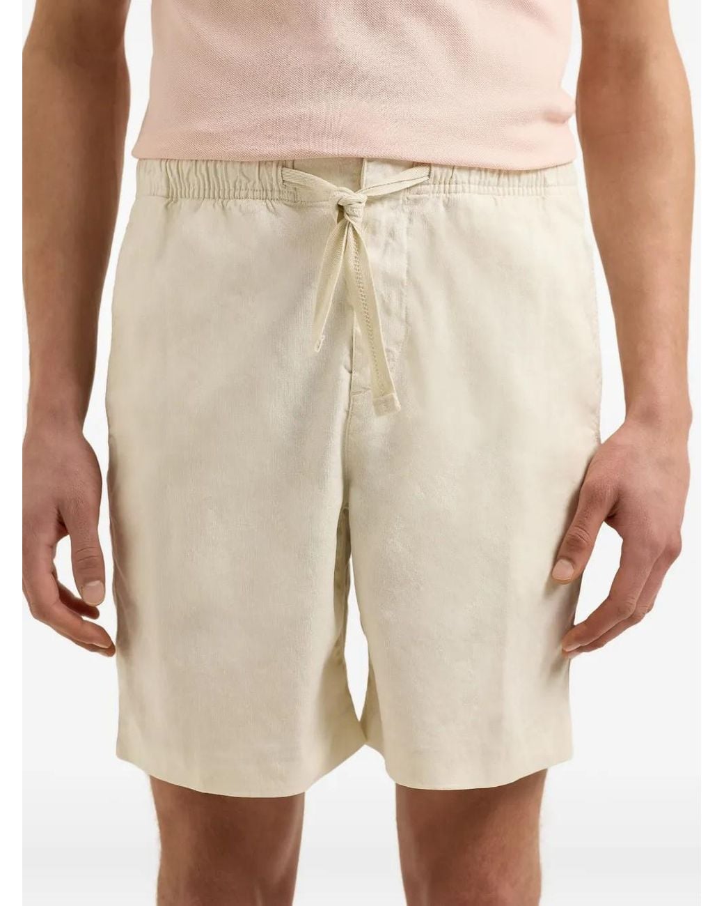 Orlebar Brown White Elasticated Drawstring Shorts for men