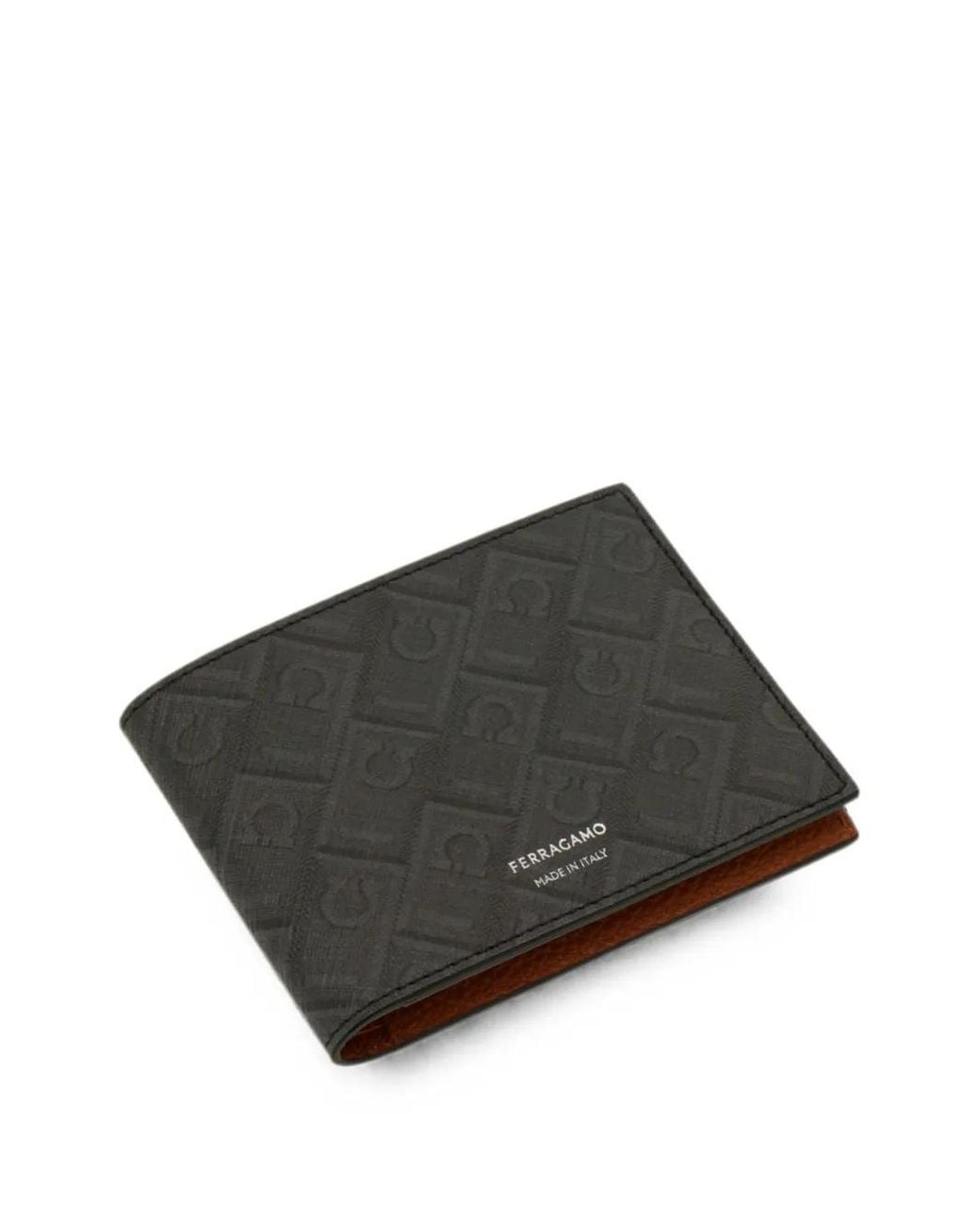 Ferragamo Gray Monogram Wallet for men
