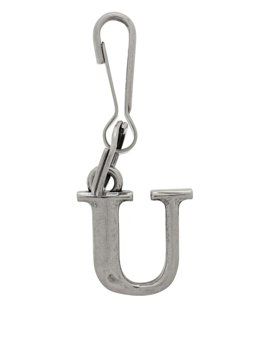 Balenciaga Metallic Letter-Charm Keyring