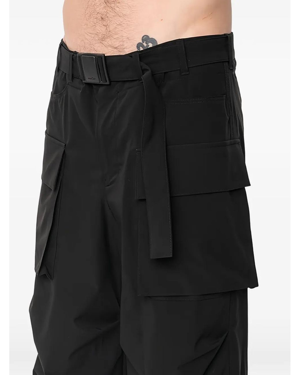 The Viridi-anne Black Water-Repellent Stretch Pants for men