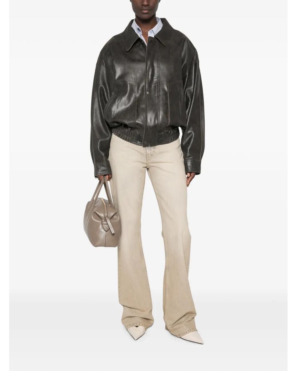 Alysi Black Heavy Leather Jacket