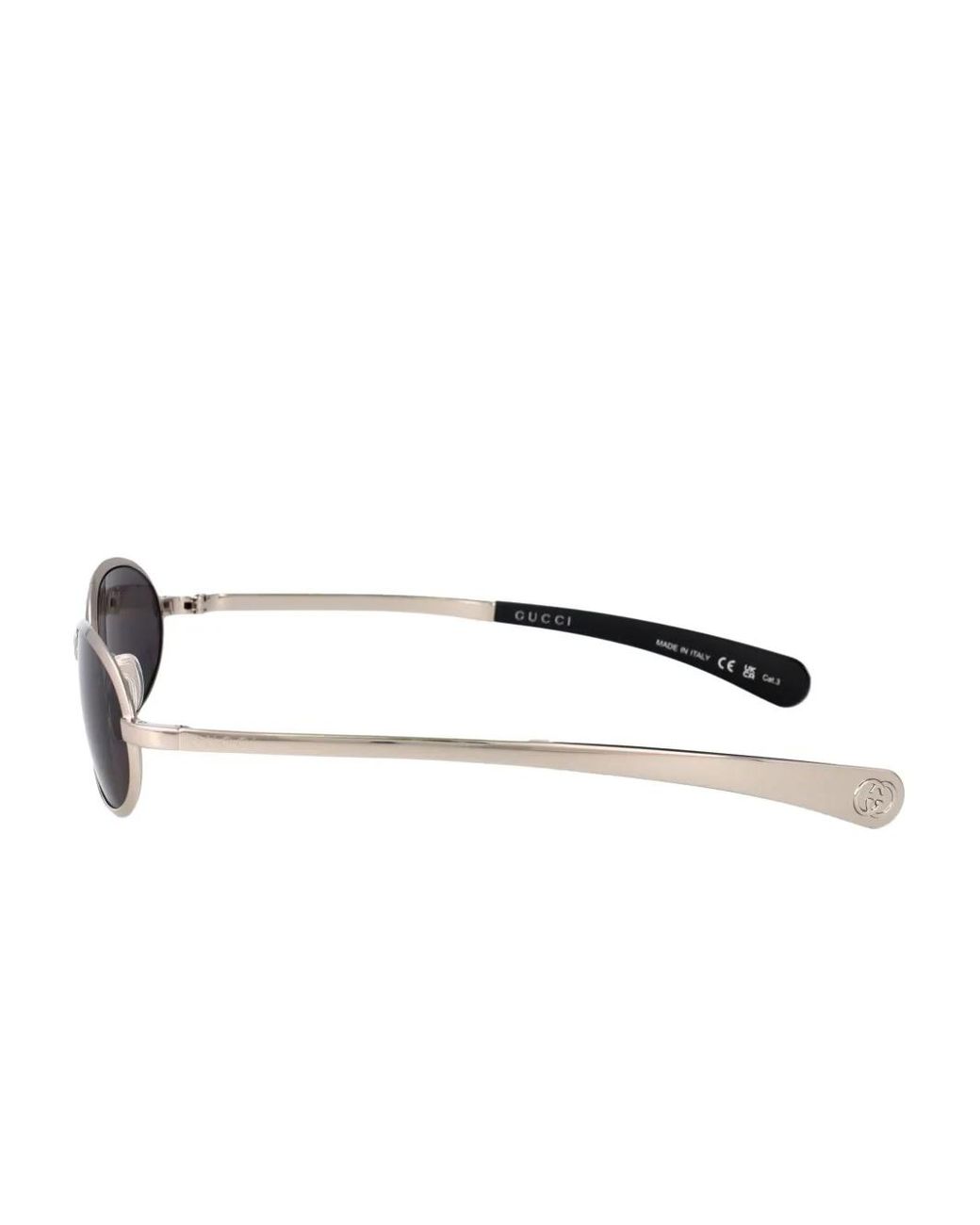 Gucci Metallic Oval-Frame Sunglasses