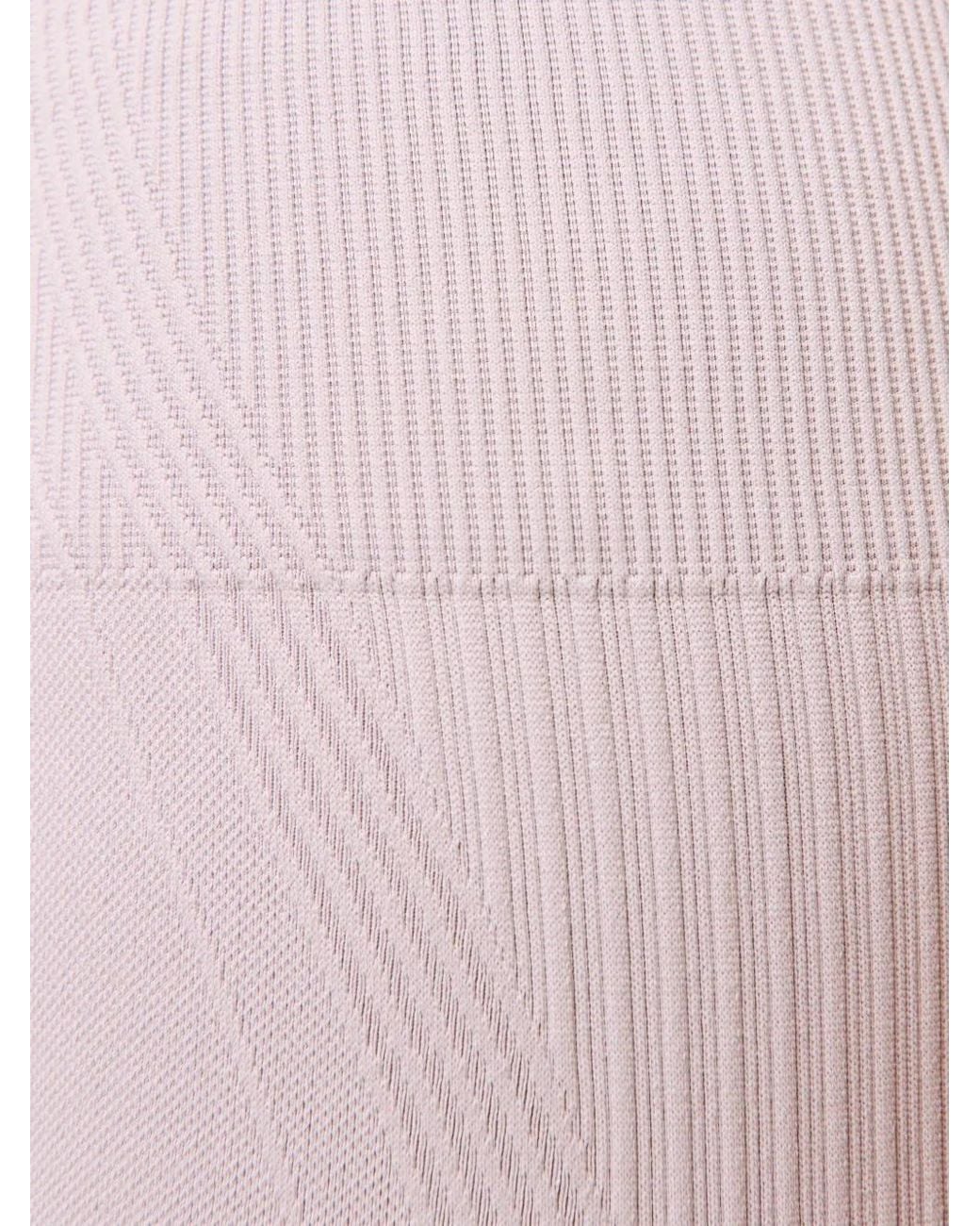 Sweaty Betty Pink Seamless Ribbed-Knit Leggings