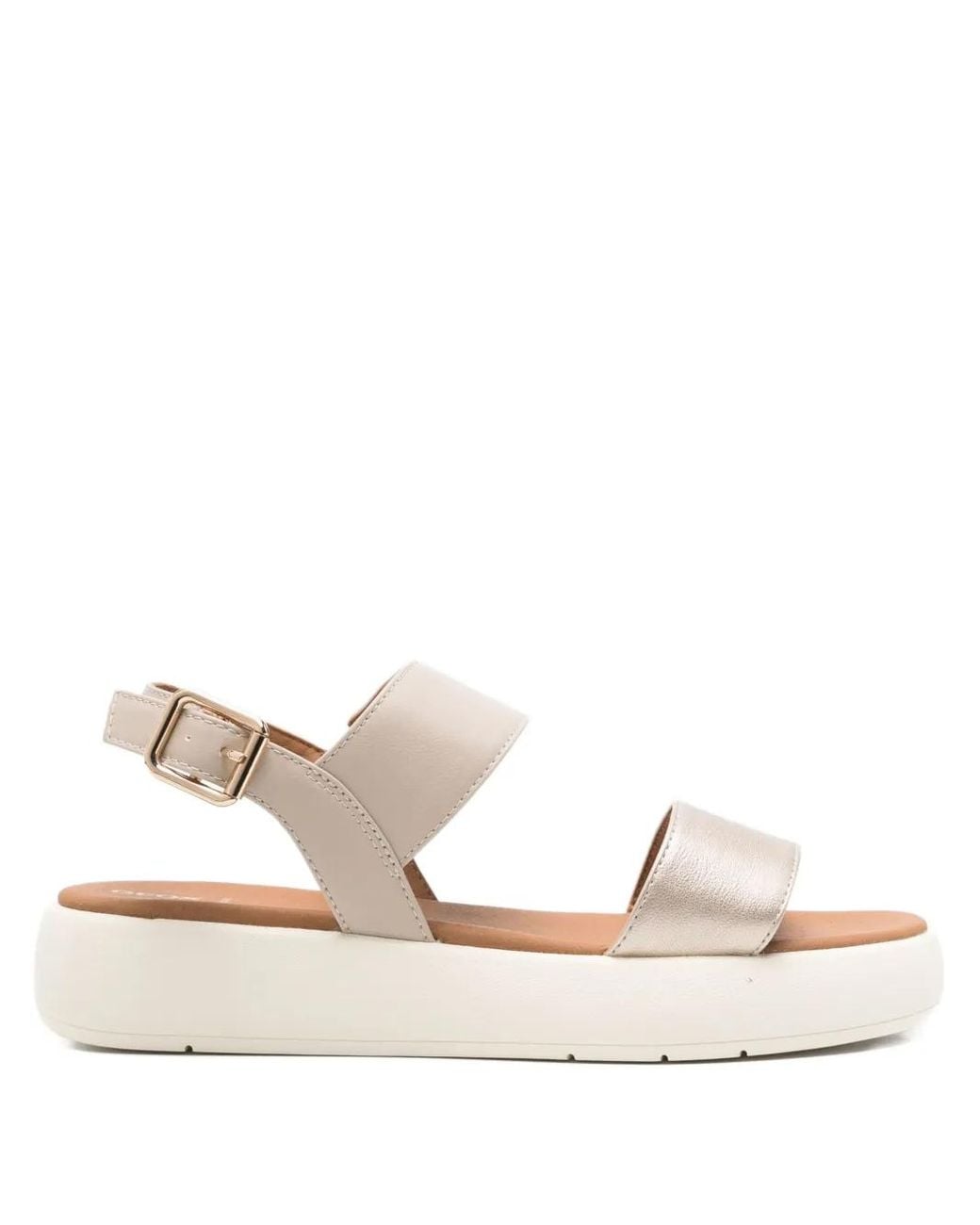 Geox Natural Xand 2.2S Double-Strap Platform Sandals