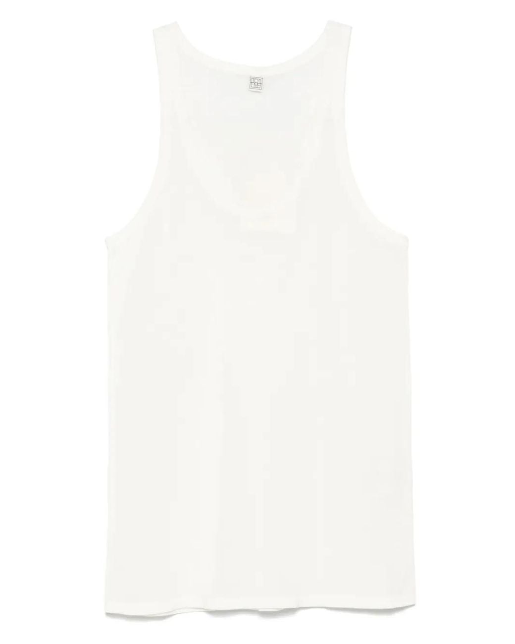 Totême White Knitted Tank Top