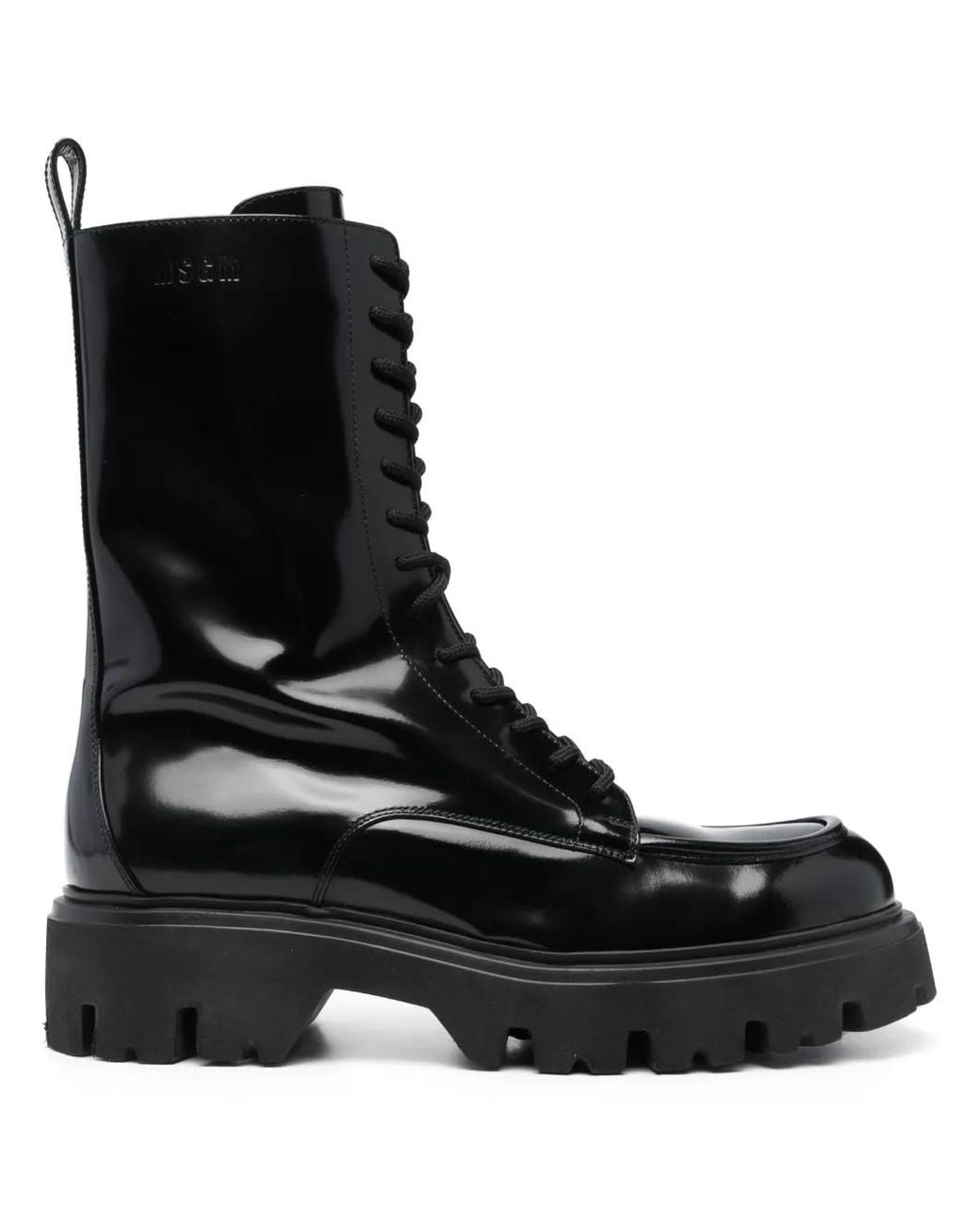 MSGM Knöchelhohe Schnürstiefel in Black für Herren
