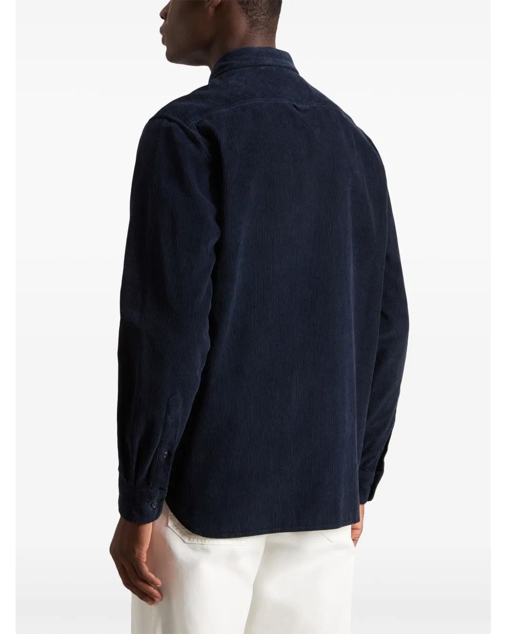 Woolrich Blue Corduroy Shirt for men