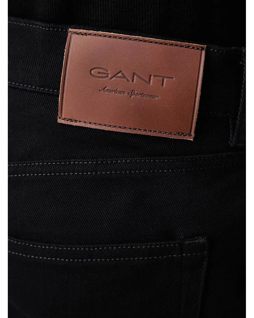 Gant Black Logo-Patch Jeans for men