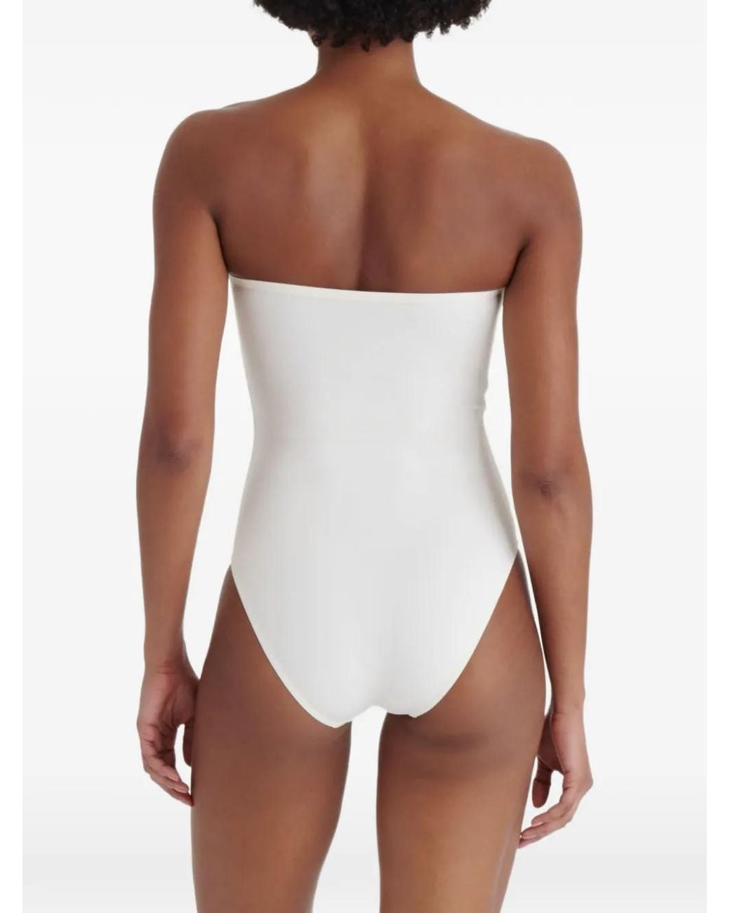 Eres White Cassiopée Ruched Swimsuit