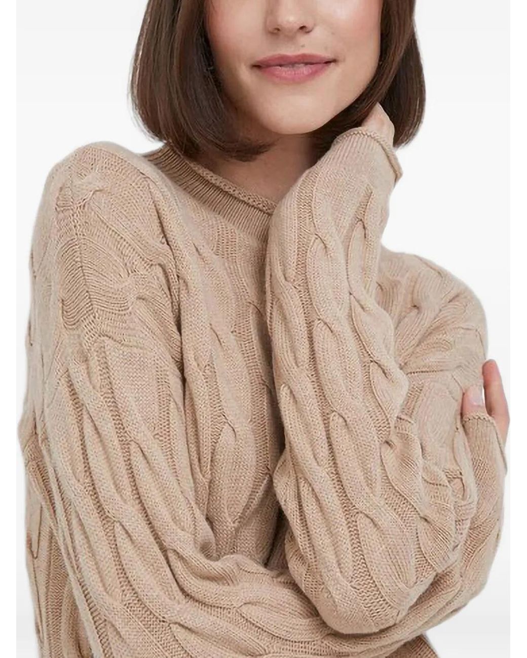 Benetton Red Cable Knit Jumper