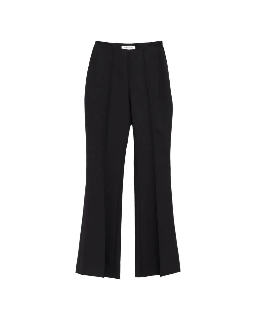 Frankie Shop Black Pintuck Flared Trousers