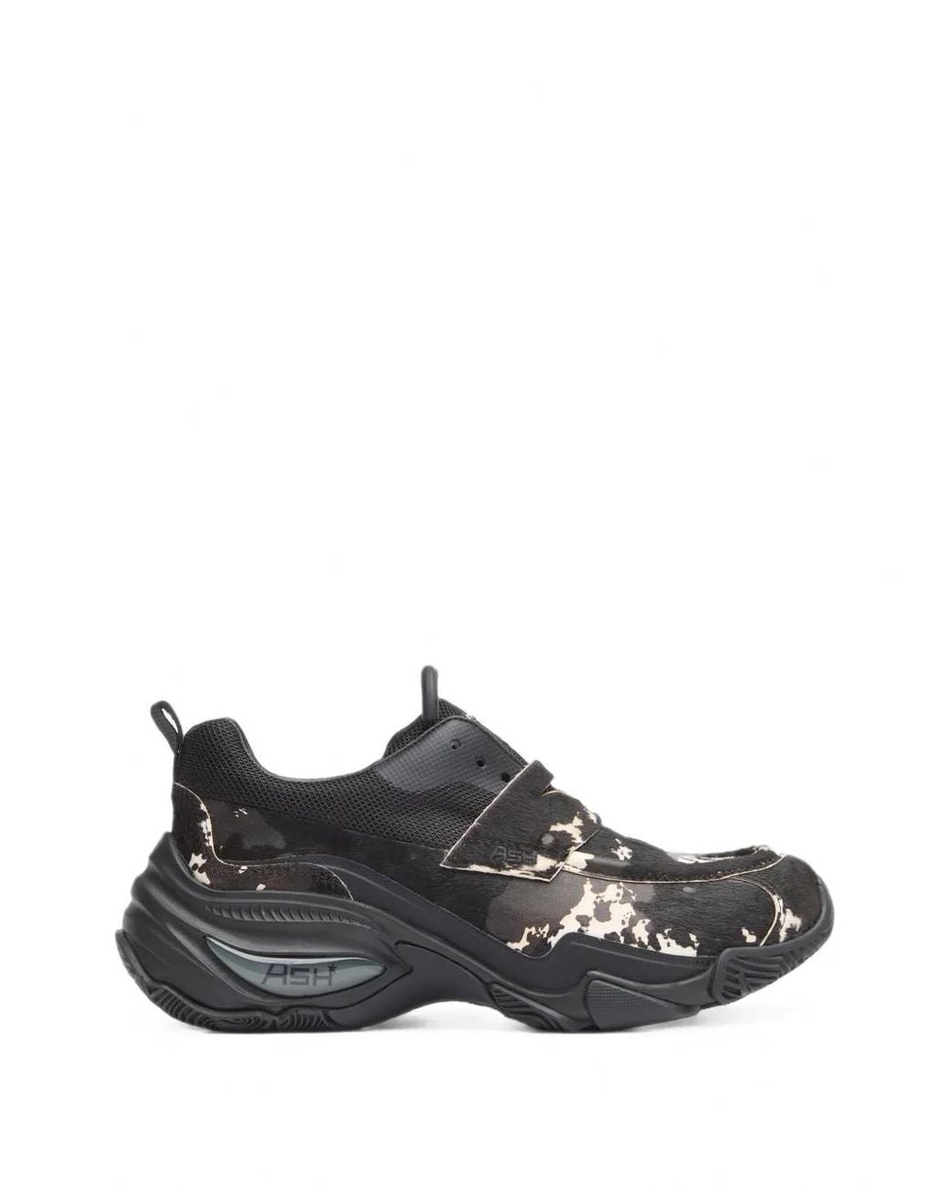 Ash Black Vapor Pony-Hair Slip-On Sneakers