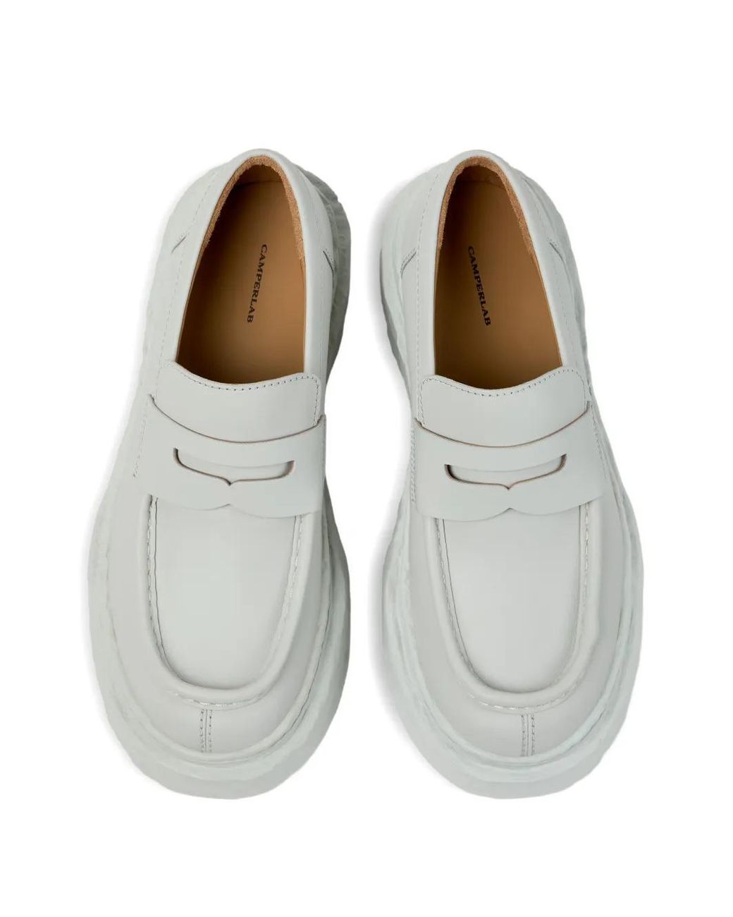 CAMPERLAB White Smooth Leather Vamonos Loafers