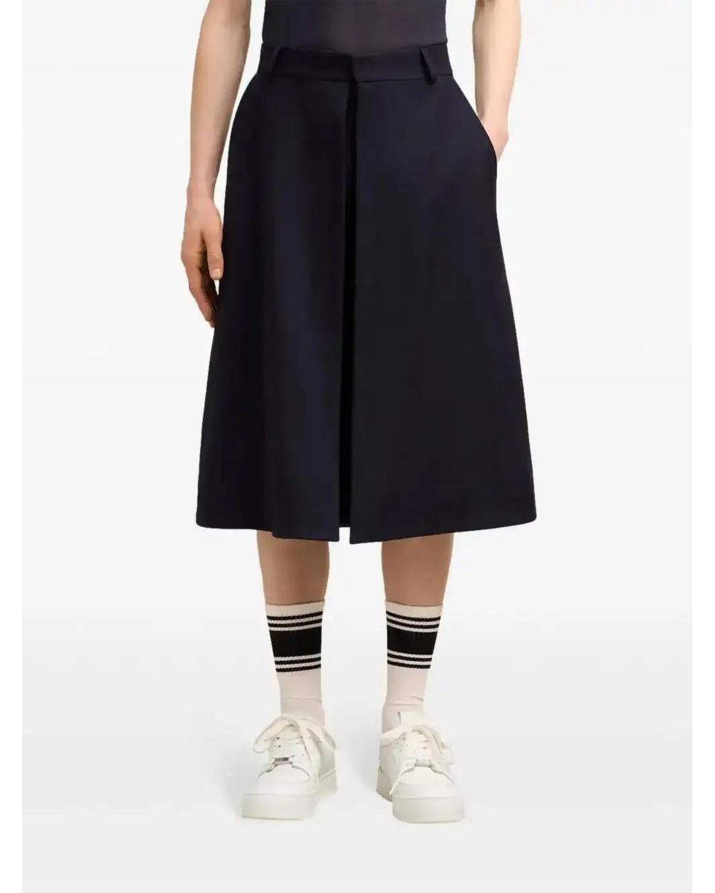 AMI White Arcade Lace-Up Leather Sneakers