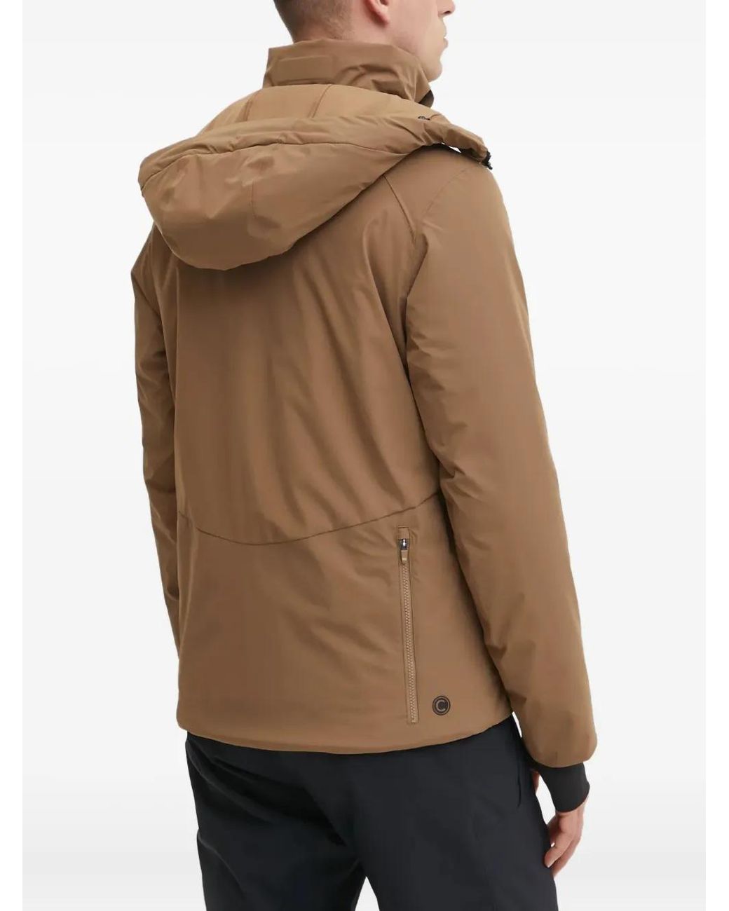 Colmar Brown Zip Hooded Ski Jacket for men