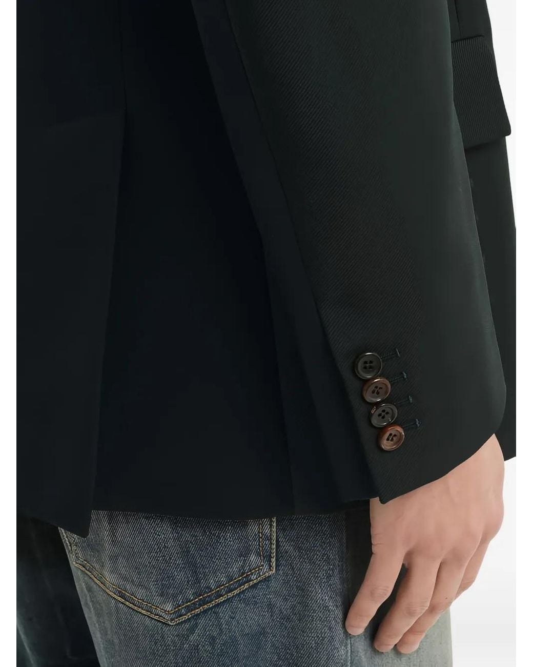 1989 STUDIO Black Double-Breasted Blazer for men