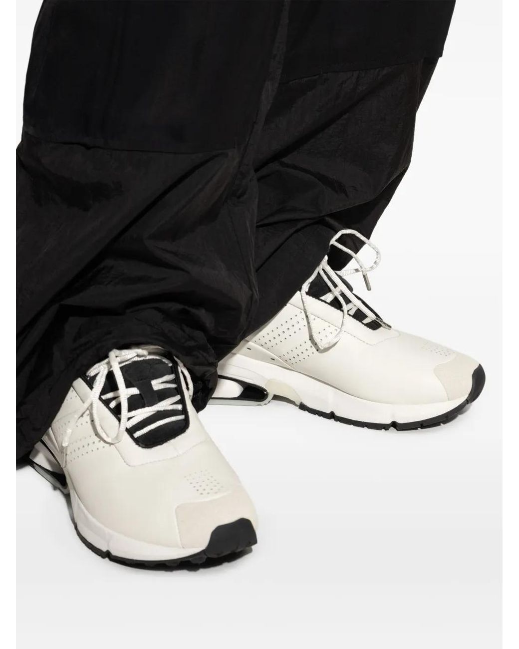 Y-3 White Perforated Sneakers